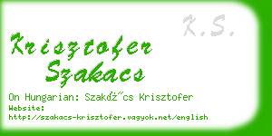 krisztofer szakacs business card